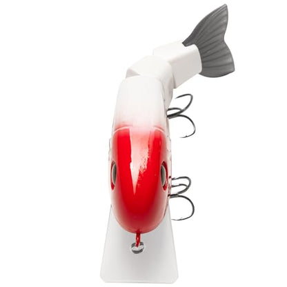 BASSROCK Topwater Fishing Lures for Bass Pike Salmon Floating Swimbait Jointed Crankbait Freshwater Saltwater 4.9in/1.76oz RK1001 - color: Red Head, size: 3.9in/1.04oz