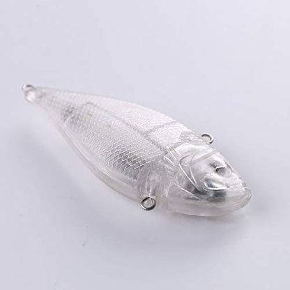 20pcs Fishing Crankbait Blanks,Unpainted Fishing Lures Blank Minnow Crankbaits Hard Bait Bodies Set DIY Fishing Tackle 8.1cm 16.7g