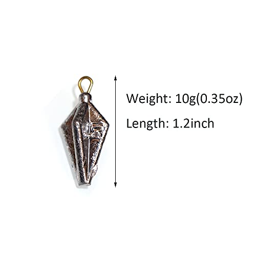 5-20pcs/pack Fishing Pyramid Weights Bullet Lead Sinker Weights Kit 10g 20g 30g 40g 50g 60g 80g - size: 20g - 5 pcs