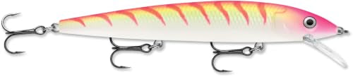 Rapala Husky Jerk Jerkbait – Suspending Hard Bait | Bass Walleye and Pike Fishing Lure, Twitch and Pause Action - color: Pink Tiger UV, size: Body Length: 4-3/4"
