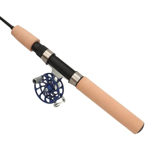 Ice Fishing Rod and Reel Combo Prevent Slip Short Section 65cm Ice Fishing Rod for Winter Fishing