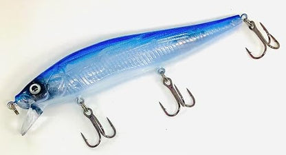 Luck E Strike STX Jerkbait, 4.5 Inch Suspending Hydrodynamic Fishing Lure, Made in The USA - color: Blue Back