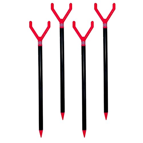 Fishin’ Stix Trident Telescoping Fishing Rod Holders – Extendable 12"–30", 50 lb+ Capacity, Sand Stake Pole Stand for Surf Fishing, Bank Angling, Catfish Rods, Lure & Bait Setup - style: Pink (4 Pack)