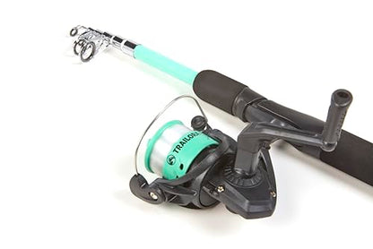 Fishing Kit with Rod, Pre-Spooled Reel, Tackle, Hooks, Zip Carry Case - Camping/Hiking/Kayaking/Boat/RV/Car/Cabin/Cottage