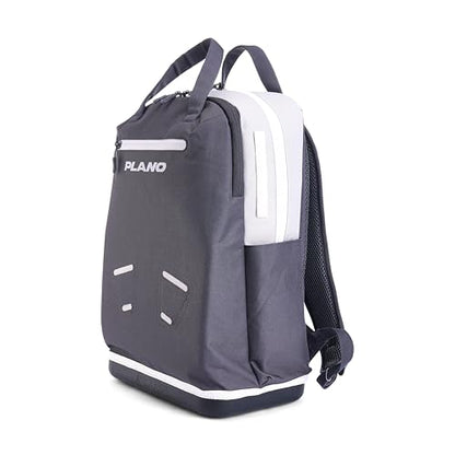 Plano Weekend Softside 3700 Tackle Backpack, Cutting-Edge Fishing Tackle Bag, Molded Waterproof Base, Spacious Storage, Die Cut Tool Sleeves, Daisy Chain Attachment Points - color: Slate, style: 3700 Backpack