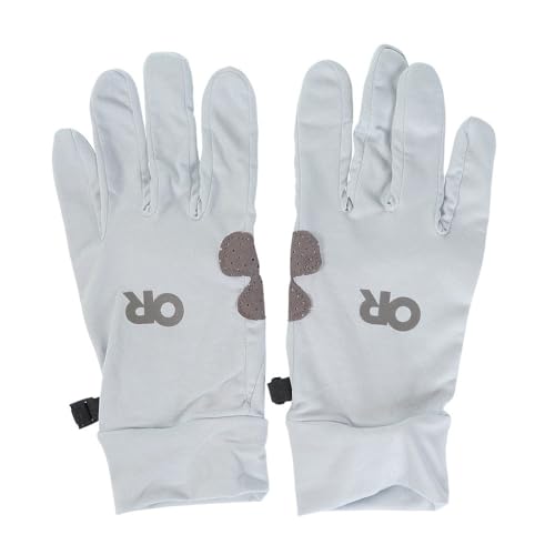 Outdoor Research Unisex Activelce Chroma Full Sun Gloves – Lightweight & Breathable UPF 50 Sun Protection Glove - color: Titanium Grey, size: Medium