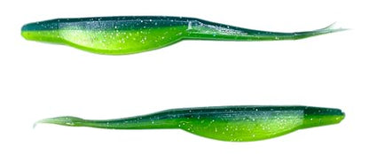 Phat Pak Baits - Drunkin Shad Zoom Super Fluke Style Soft Jerkbait 5" 20ct Soft Plastic Bass Fishing Lure - color: Char Blue Green