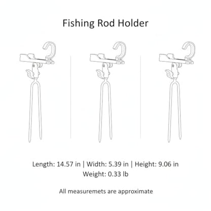 Fishing Rod Holder with Rotatable Head and Ground Spike, Foldable Metal Stake for Riverbank and Beach Angling - color: Red