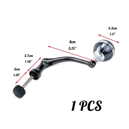 Crapyt Silver Fishing Reel Handle Knob Arm Grip Part Wheel Grasp Replacement Power Handle Spinning Crank Handle Rotary Knob Metal 1 PCS Tackle Wheel Ball Shake