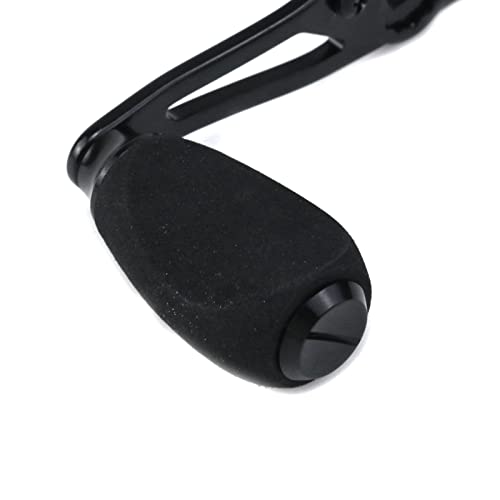 Fishing Reel Handle Fishing Baitcasting Reel Replacement Parts, with EVA Knob and Nut (Black) - color: Black
