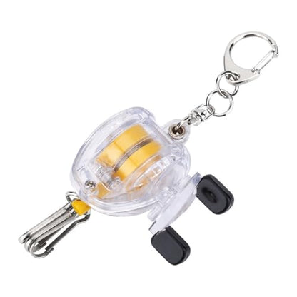 48cm Retractable Fishing Reel Keychain Steel Wire Belt Clip Lock for Fishing Accessories Secure Angler Gear Holder‌