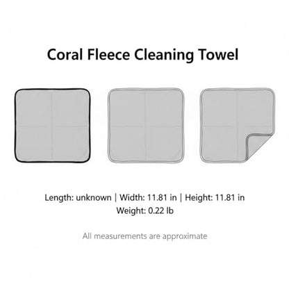 Polyester Cleaning Cloth, Absorbent Towel for Fishing Gear and Hands, 11.8 x 11.8 Inches - color: Blue