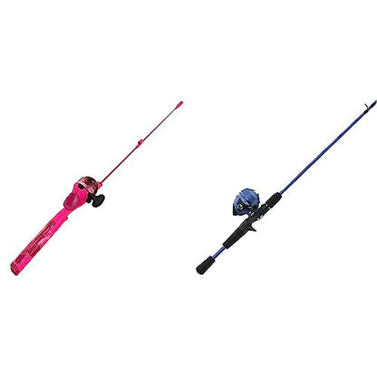 Zebco Splash Kids Spincast Reel and Fishing Rod Combo, 29" Durable Floating Fiberglass Rod with Tangle-Free Design, Oversized Reel Handle Knob, Pre-Spooled with 6-Pound Zebco Fishing Line