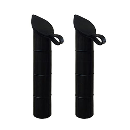 lasenersm 2 Pieces Fishing Rod Holder Inserts Rubber 30 Degree Fishing Rod Holder Inner Sleeve Tube Rubber Inner Tube Sleeve Cover, Black - size: no