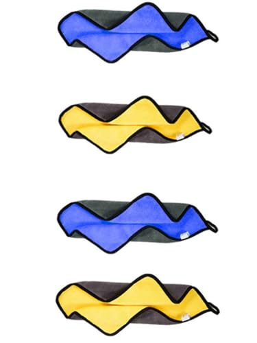 Toasis Fishing Towels with Carabiner Clip 16 x 12 Inch Pack of 4 (Mixed A) - color: Mixed a