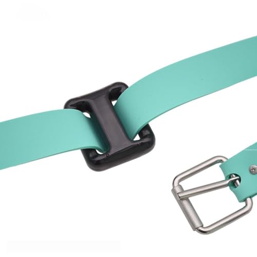Diving Weight Belt with Quick Release Stainless Steel Buckle Rubber Weight Belts for Free Diving, Spear Fishing Diving Belt 53 inches(1.35m) - color: green