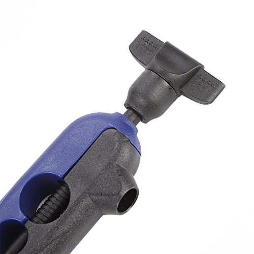 Raguso Blue Plastic Stainless Steel Fishing Mini Line Spooler Mini Fishing Line Winder Machine Portable Adjustable Fishing Line Spooler for Fishing