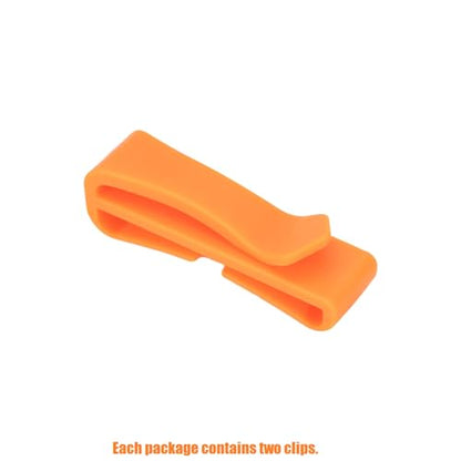 TACNEX Tactical Backpack Strap Clip Webbing Keeper Holder MOLLE Belt Hook Retainer Harness/Sling/Bag/Military Strap Stays - color: Orange, size: 1"
