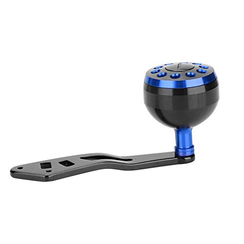 Tbest Knob Power Handle Grip,Fishing Reel Handle CNC Knob with Fittings Replacement Parts Accessory - color: Black+Blue