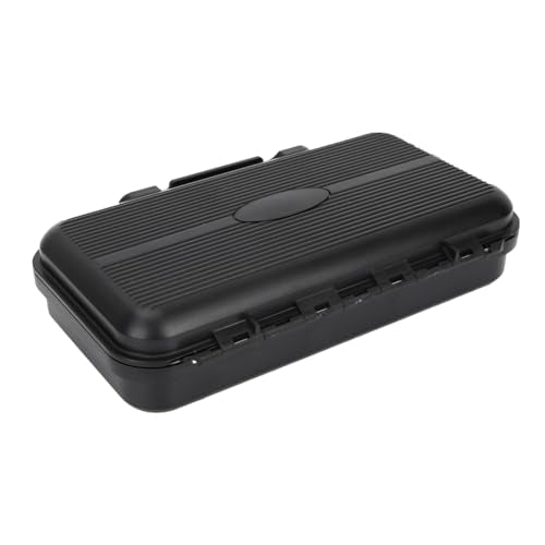 Black Portable Double Sided Fishing Lure Box Waterproof Fly Fishing Tackle Storage Container For Anglers