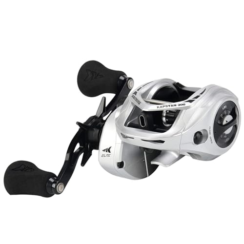 KastKing Kapstan Elite 300 Baitcasting Fishing Reel, Low Profile, Large Capacity Casting Reel, Graphite Frame, 35 lbs. Drag 5.4:1 Ratio, 8+1 Double Shielded/SS BB Centrifugal Braking - color: Right Handed - 5.4:1