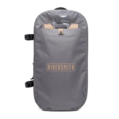 RiverSmith Waterproof Duffel Bag with Rod Tube Holders, Lightweight Fishing Travel Duffel with Backpack Straps, Durable Gear Bag for Fly Fishing, Boating & Adventure Travel (Shadow Kelp, 45L) - color: Shadow Kelp