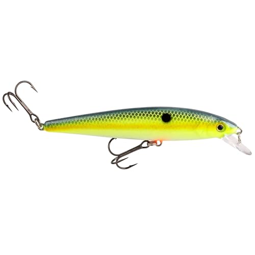Strike King KVD Jerkbait 2 Hook - color: 538 - Chartreuse Sexy Shad, size: 4.5 in, 3/8 oz