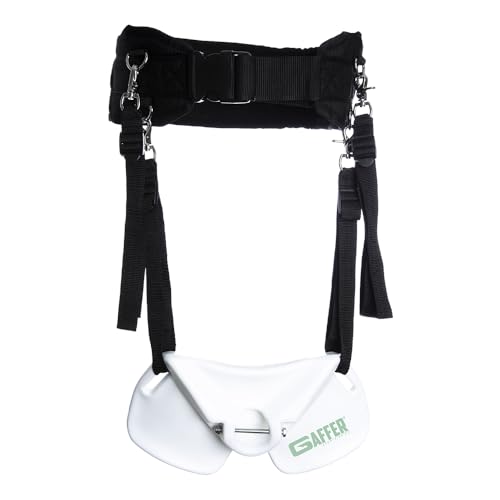 GAFFER SPORTFISHING Wide Body Adjustable Fishing Belt with Rod Holder - EVA Foam Padding, Ideal for Boat Fishing - color: Black - 28 to 48 Inches