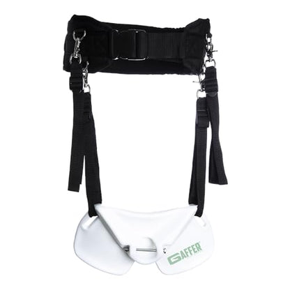 GAFFER SPORTFISHING Wide Body Adjustable Fishing Belt with Rod Holder - EVA Foam Padding, Ideal for Boat Fishing - color: Black - 28 to 48 Inches