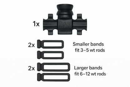 Fishing Line Holder | Holds Line While Tying Hooks & Lures | Moving Locations | Stow | Tippet Holder Prevents Line from Falling Back Down Guides - size: Fits Ultra-Light Rods
