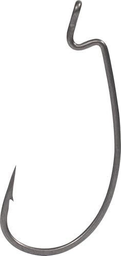 BKK Offset Worm WG-HD Bass Hooks | 25% Stronger HCS Wire | Z-Bend Design | Epoxy Sealed Eye | Super Slide Coating | Cold Forged Shank | Weedless Fishing - size: 2/0