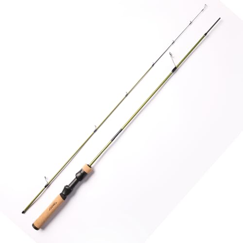 Tangoy Ultralight Fishing Rod 2-Piece Trout, Panfish, Crappie with Carbon Fiber Blank & Cork + High EVA Handle - Micro Light Fishing Pole, Fuji Guide Expansion Joint System - size: Spin-502UL-2PCS