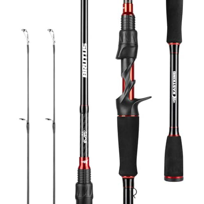 KastKing Brutus Spinning Rods & Casting Fishing Rods, IM6 Graphite Blanks, 2-Piece Rods with Extra Tip Section, PTS Power Transition System, No-Slip Grip, Hook Keeper - size: 7'-MH-(2 Pcs+ Extra Tip), style: Cast