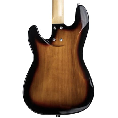 Sawtooth EP Series Alder Wood Electric Bass Guitar (Sunburst Alder Right-Handed) - color: Sunburst Alder Right-Handed, style: Right Hand