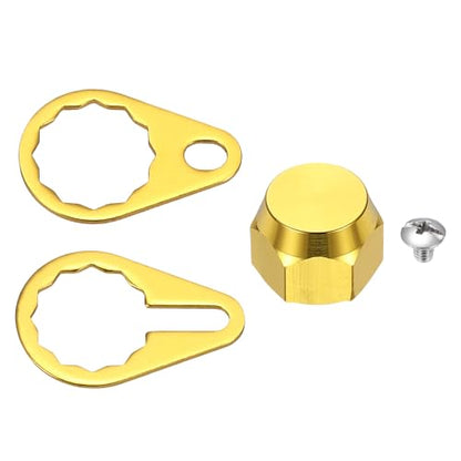 Fishing Reel Screw Nut Caps, Right Handle Locking Plate Nut Replacement Part - color: Gold, size: M8