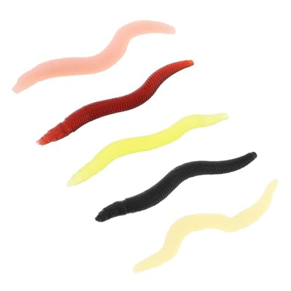 150pcs Soft Fishing Lures Baits, Trout Worm Earthworm Bait Lifelike Fake Worm, Plastic Lifelike Fake Earthworm (1.57inch)
