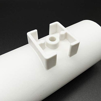 TIHOOD 2PCS Tube Rod Rack - Replacement Parts and Accessories for Tournament, Deep Sea and Trolling Fishing Rod Holder with Screws - color: White