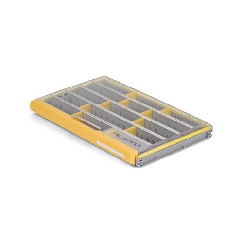 Plano EDGE 3700 Premium Thin Tackle Utility Box, Clear and Yellow, Waterproof and Rust-Resistant Bait and Tackle Box Storage Organization - style: 3700 Thin