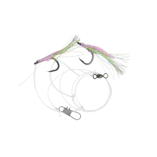 Hogy Jig-Biki Rigs – Premium Teaser Rig for Groundfish, Saltwater Slow Pitch Jig Compatible Dropper Rig for Bottom Fishing, Natural Micro Crab Imitation for Seabass Fluke Haddock - size: 5/0 (60lb)