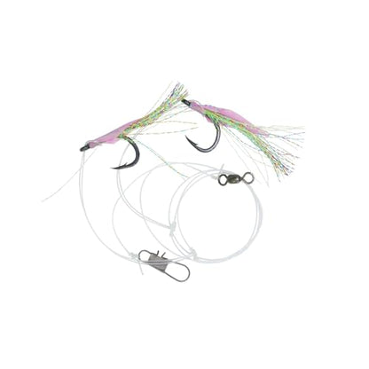 Hogy Jig-Biki Rigs – Premium Teaser Rig for Groundfish, Saltwater Slow Pitch Jig Compatible Dropper Rig for Bottom Fishing, Natural Micro Crab Imitation for Seabass Fluke Haddock - size: 5/0 (60lb)