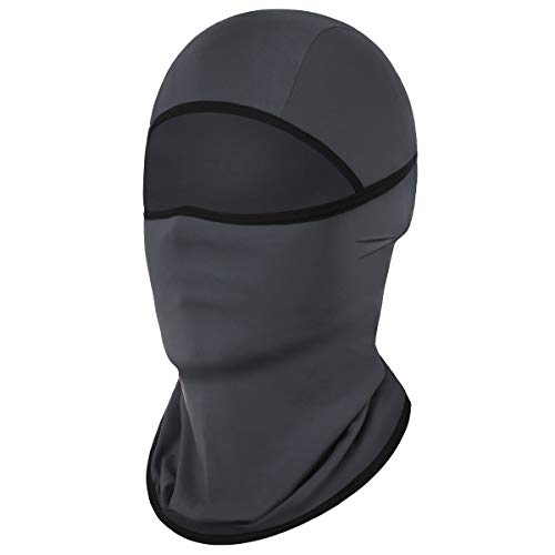 Achiou Ski Mask Balaclava Shiesty, Cooling Ice Silk Motorcycle Face Cover | Ski Mask for Men/Women,Breathable Face Mask,Thin Summer Balaclava,Versatile Use for Skiing Moto,UV Protection,Helmet Friendly - color: Gray