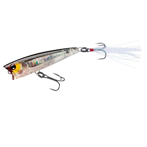 Yo-Zuri 3DB Popper, Floating, 3 Inch, 75mm, Gizzard Shad - color: Prism Silver Black