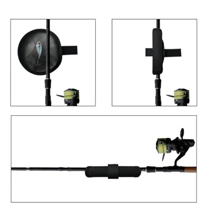 2Pack Black Fishing Lure Covers,6in Fishing Rod Hook Bait Sleeves to Keep Fishermen Safe