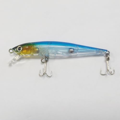 SEASKY Floating Minnow Bass Bait Laser Top Water Lures, Jerk Baits for Bass Fishing, Topwater Baits for Bass Trout Freshwater 3 9/16", 5/16oz Minnow - color: 01