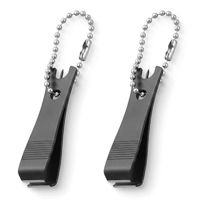 2 Pcs Fishing Line Cutter Nipper with Hook Eye Cleaner Pin, Multi-Purpose Fishing Line Clippers, Fishing Lines Scissors Cutting Tool for Braid/Mono Accessories (Black)