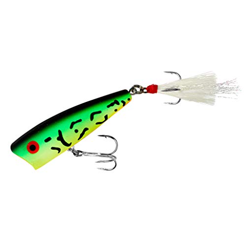 Rebel Lures Pop-R Topwater Popper Fishing Lure - color: Fire Tiger, style: Pop-r (1/4 Oz)