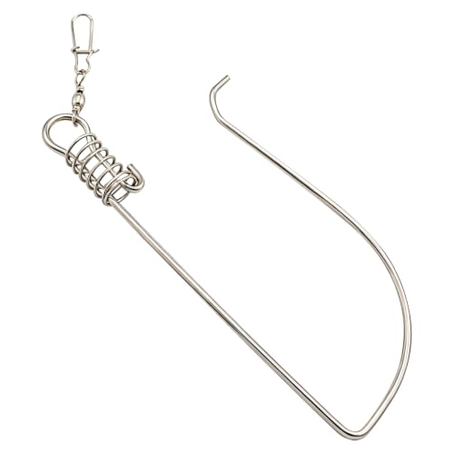 6PCS Stainless Steel Fish Stringer 18cm Wire Diameter 3.0 with Figure Eight Lure Ring Fishing Gear Accessories Outdoor Heavy Duty Rope Clip