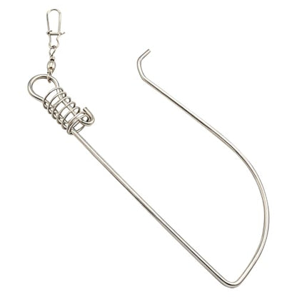 6PCS Stainless Steel Fish Stringer 18cm Wire Diameter 3.0 with Figure Eight Lure Ring Fishing Gear Accessories Outdoor Heavy Duty Rope Clip