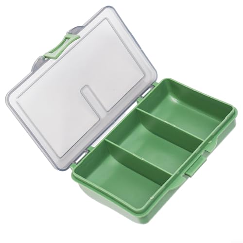 Fishing Tackle Box for Carp Fishing, Small Bait Storage Container with 1-8 Compartments, PP Polymer Lure Organizer and Rig Case, Green(C) - size: C
