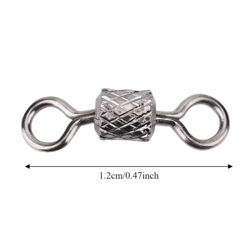 Fishing Barrel Swivels 100 Pcs – High Strength Copper Rotating Connectors for Saltwater Fishing, Barrel Rig Tackle for Hooks, Leaders and Lures - size: 6#